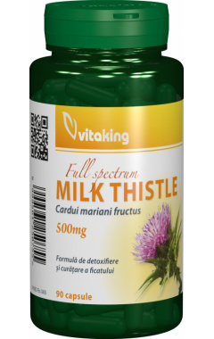 Silimarina (Extract de seminte de armurariu) 500 mg Vitaking - 90 capsule